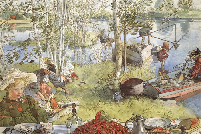 The Crayfish Season Opens, Carl Larsson